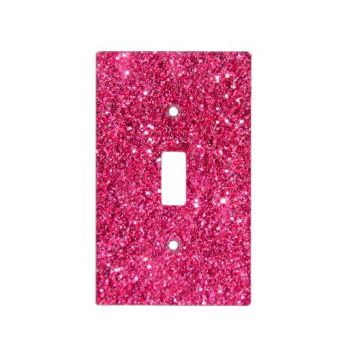 Glamour Hot Pink Glitter Light Switch Cover