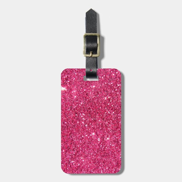 Pink best sale glitter luggage