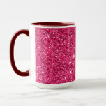 Glamour Hot Pink Glitter Mug at Zazzle