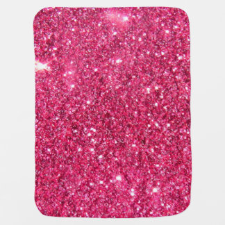 Glamour Hot Pink Glitter Stroller Blanket