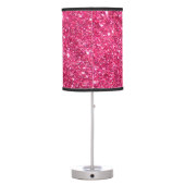 Glamour Hot Pink Glitter Table Lamp (Back)