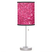 Glamour Hot Pink Glitter Table Lamp (Left)