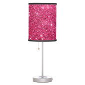 Glamour Hot Pink Glitter Table Lamp (Right)