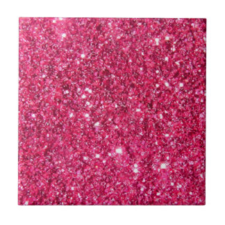 Glamour Hot Pink Glitter Tile