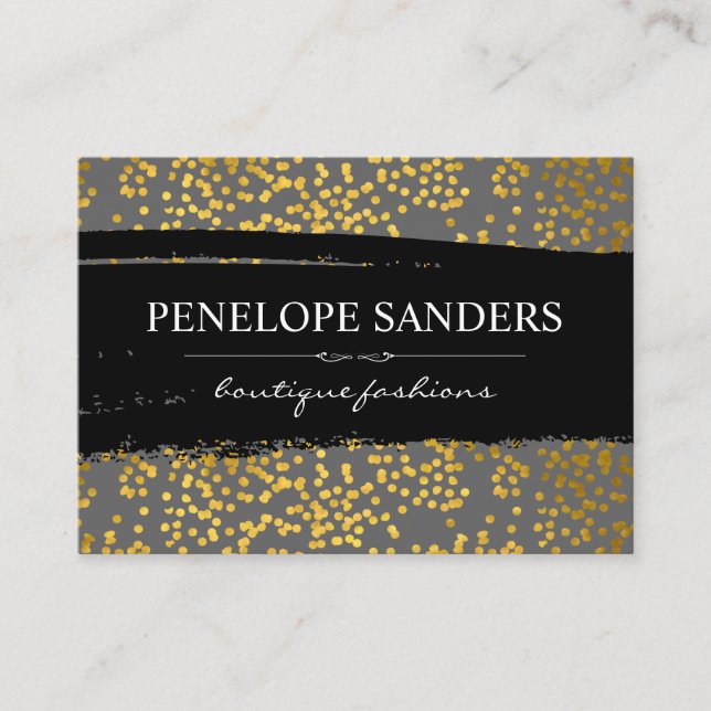 Glamour Luxe Expressive Business Card (Front)