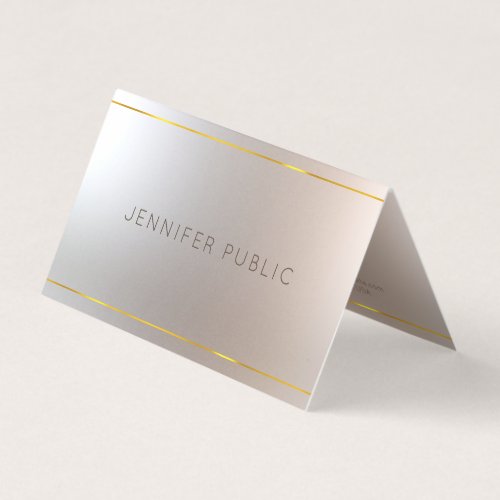 Glamour Modern Luxurious Elegant Trendy Template Business Card