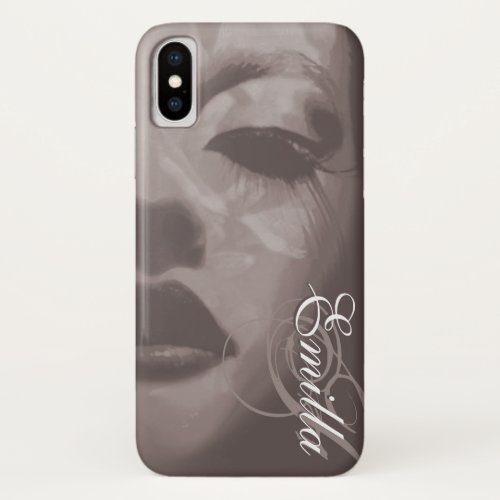 Glamour painted mono fashion iphone case