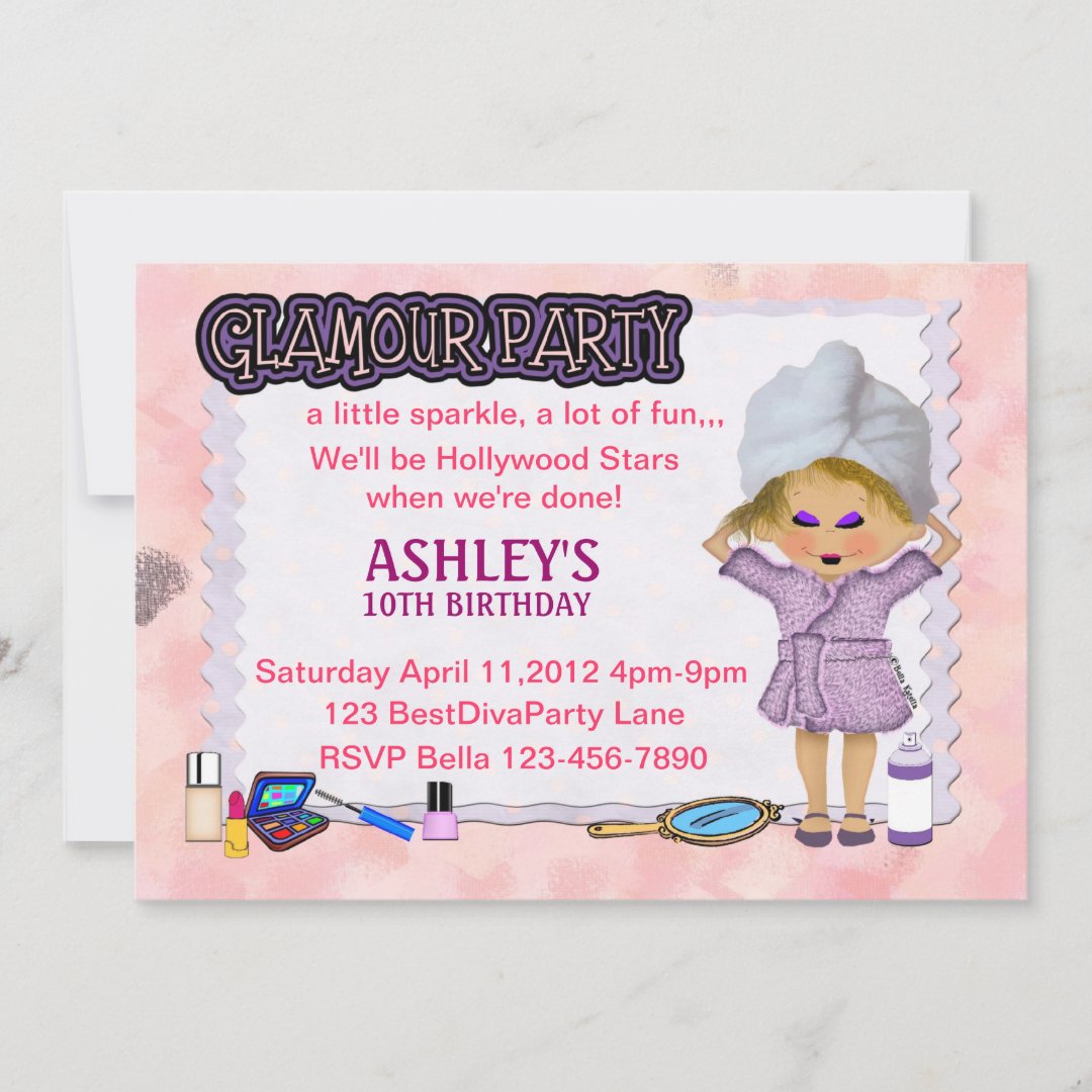 Glamour Party Invitation Zazzle