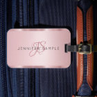 Glamour Rose Gold Monogrammed Modern Elegant