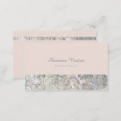 Glamour Sequin Glitter Blush Pink Business Card (Front/Back)