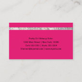 Glamour Sequin Glitter Hot Pink Glam Business Card (Back)