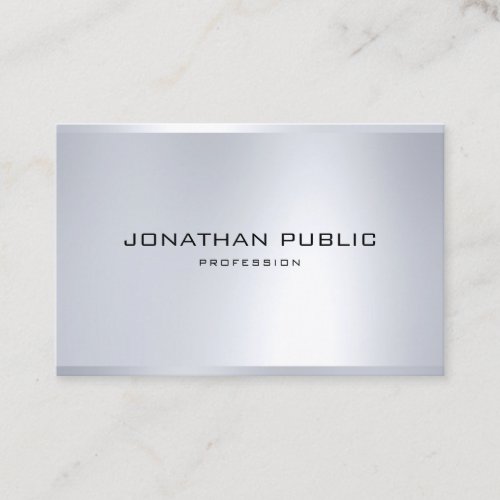 Glamour Silver Look Modern Professional Template Business Card