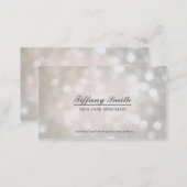 Glamour Sparkle White Bokeh Chic Business Card (Front/Back)