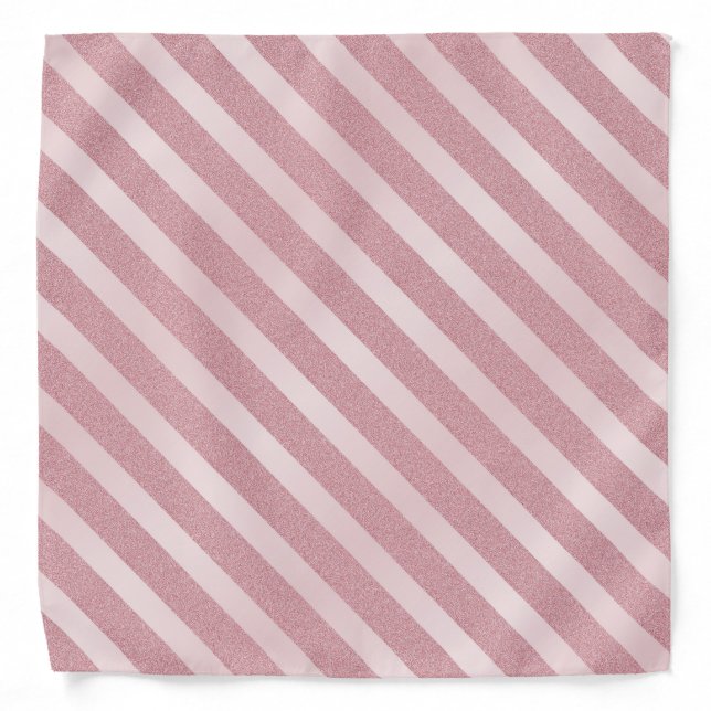 Glamour Template Elegant Rose Gold Glitter Trendy Bandana (Front)