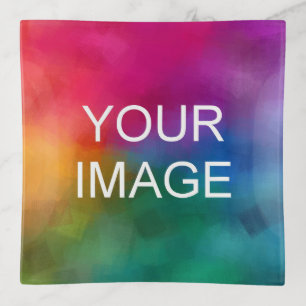 Glamour Template Modern Custom Square Gold Look Trinket Tray