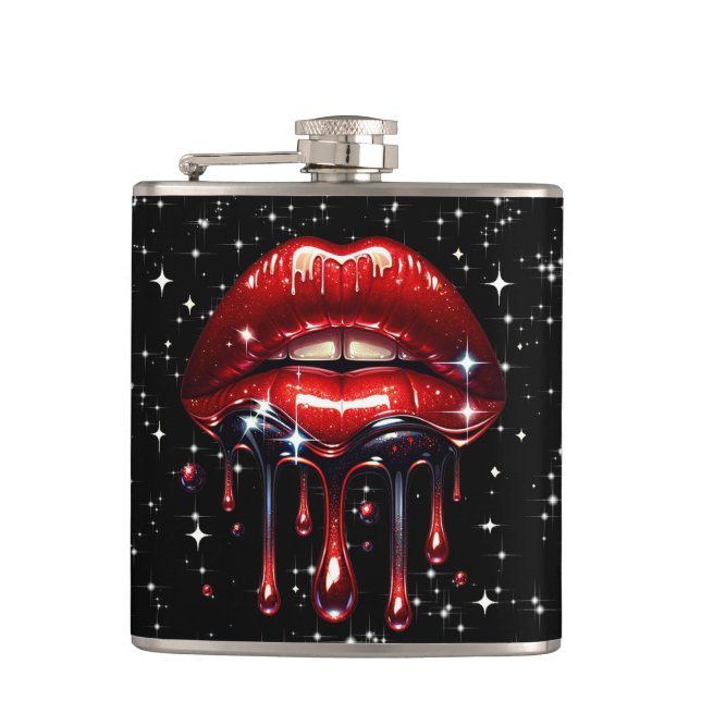glamour,trendy,girly,beauty,makeup,salon,spa,elega flask (Front)