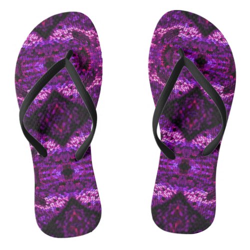 Glamour violet flip flops