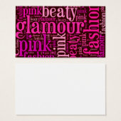 Glamour word cloud (Front & Back)
