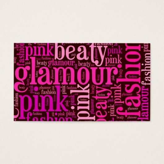 Glamour word cloud (Front)