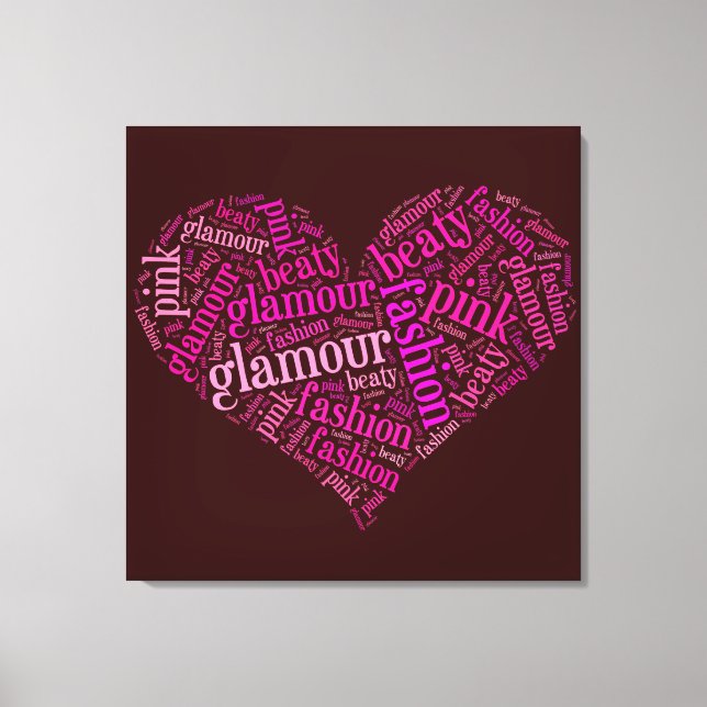 Glamour word cloud canvas print (Front)