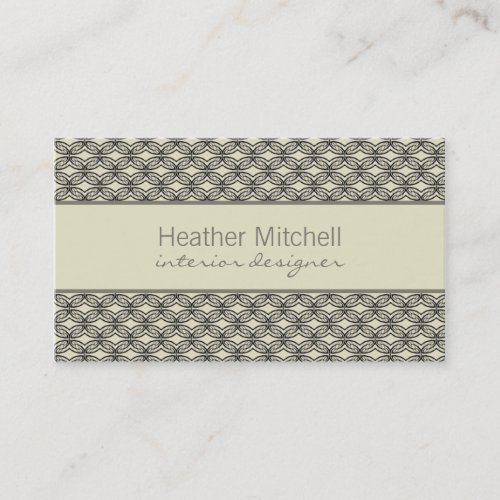 Glamourous Chic Business Card, Ivory and Gray