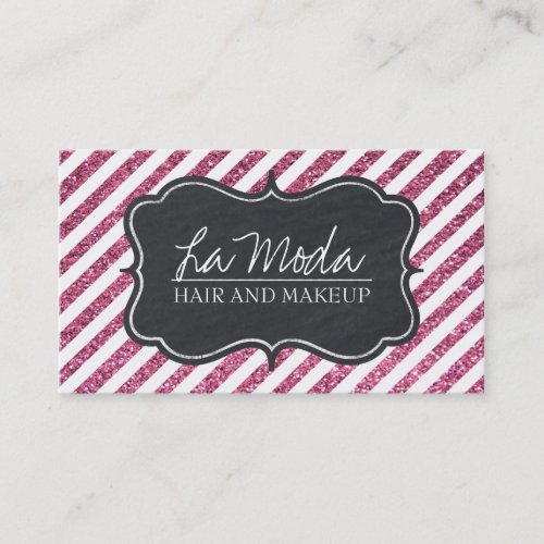 Glamourous Customizable Glitter Business Card