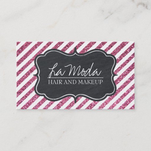 Customizable Glamourous Customizable Glitter Business Card