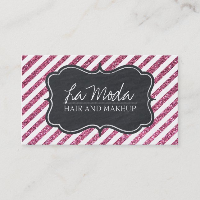 Glamourous Customizable Glitter Business Card (Front)