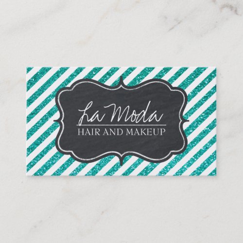 Glamourous Customizable Glitter Business Card