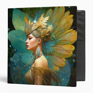 Glamourous Fairy Woman Fantasy Art 3 Ring Binder