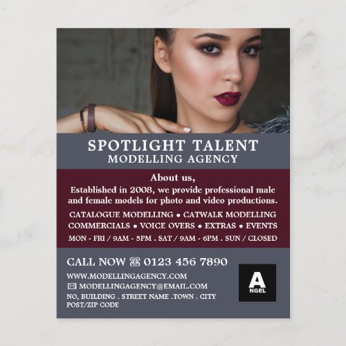 Glamourous Model Modelling Agency Model Agent Flyer