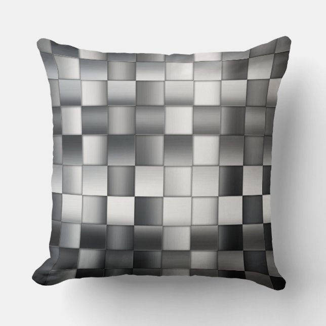 Glamourous Silver Decorative Pillow (Front)