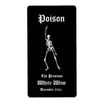 Glamourous Skeletons Poison Wine Label