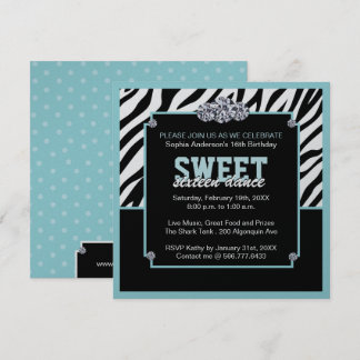 Glamourous Sweet Sixteen Birthday Party Invitation