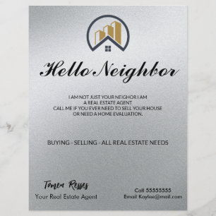 Glamour's Silver Black and White Real Estate Flyer