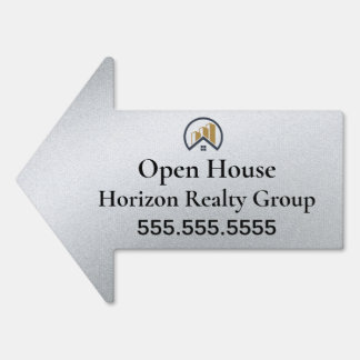 Glamour's Silver | Black and White Real Estate Sign