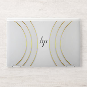 Glamours White Silver Marble HP Laptop Skin