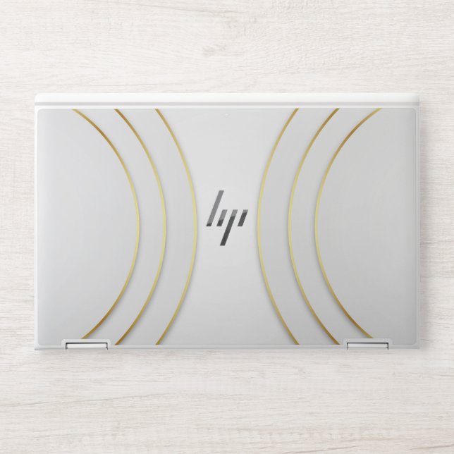 Glamours  White Silver Marble HP Laptop Skin (Front)