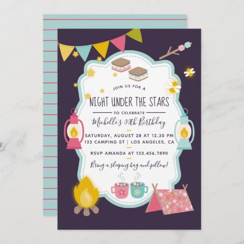 Glamping Birthday Party Invitation