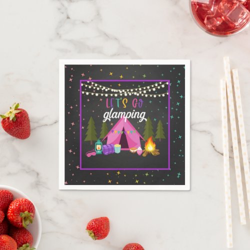 Glamping Birthday Party Napkin