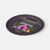 Glamping Birthday Party Plate - Custom (Angled)