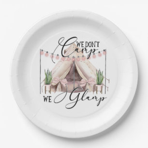 Glamping Camping Paper Plates