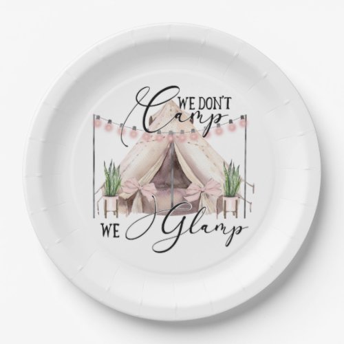 Glamping  Camping  Paper Plates