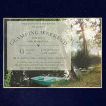Glamping Camping Weekend card Invitation