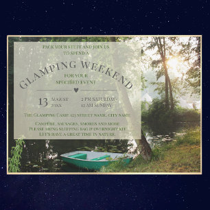 Glamping Camping Weekend card Invitation
