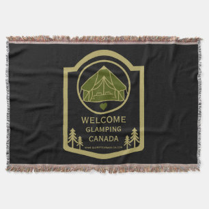 Glamping Canada Business Throw Blanket
