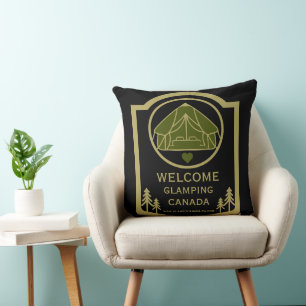 Glamping Canada Business Throw Pillow