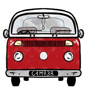 Glamping Classic Retro Campervan fandom VDub  Sherpa Blanket