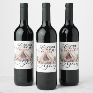 Glamping classic round sticker