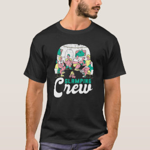 Glamping Crew Camper Wine Camping Vintage Outdoor  T-Shirt